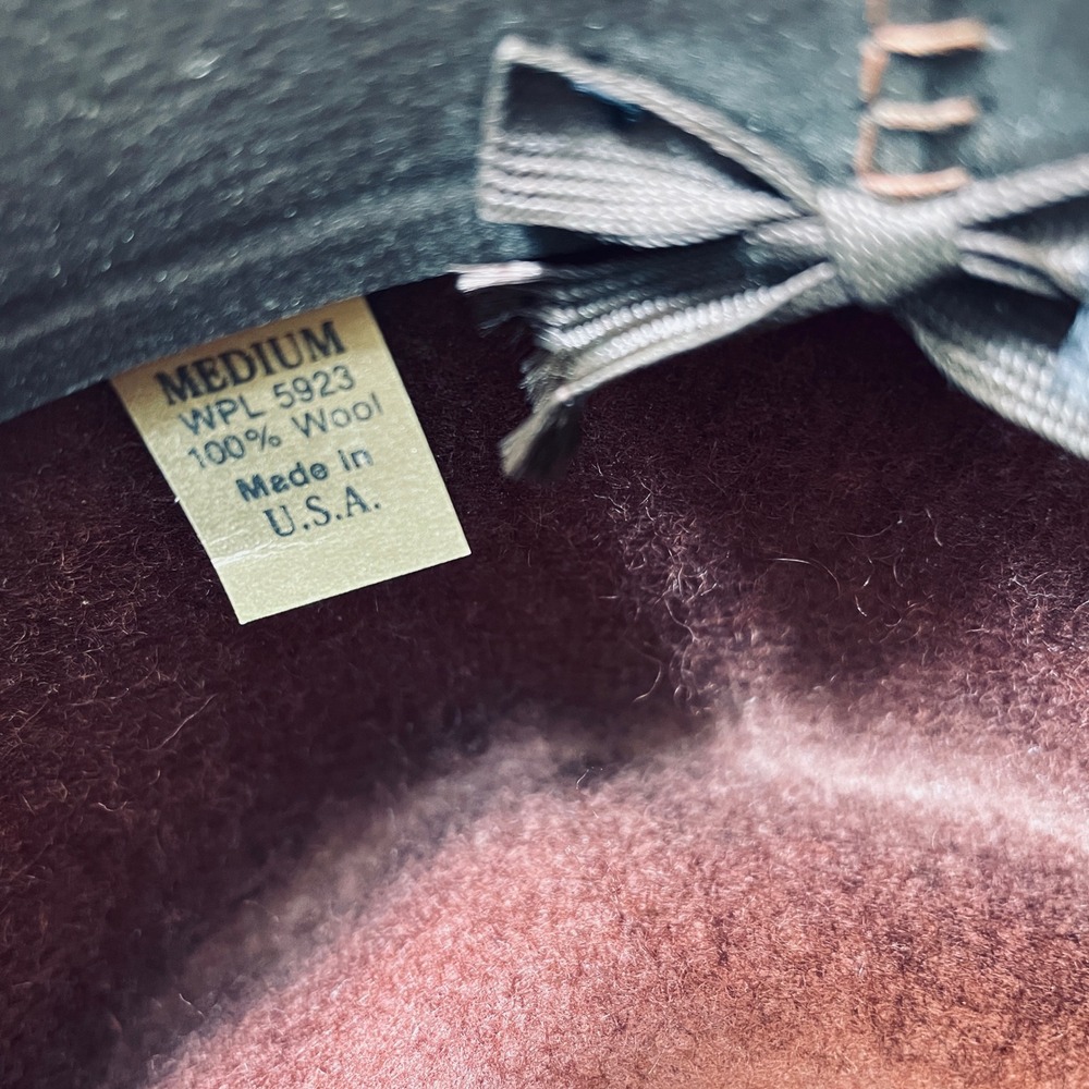 Park Royal Hats Burgundy 100% Wool Felt Fedora Black Leather Band Made in USA M - Picture 7 of 11